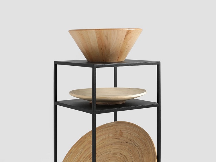 Stolik TENSIO 2 FLOOR METAL 30 - złoty