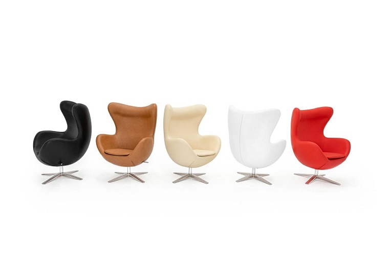 Fotel EGG Szeroki PU Beżowy