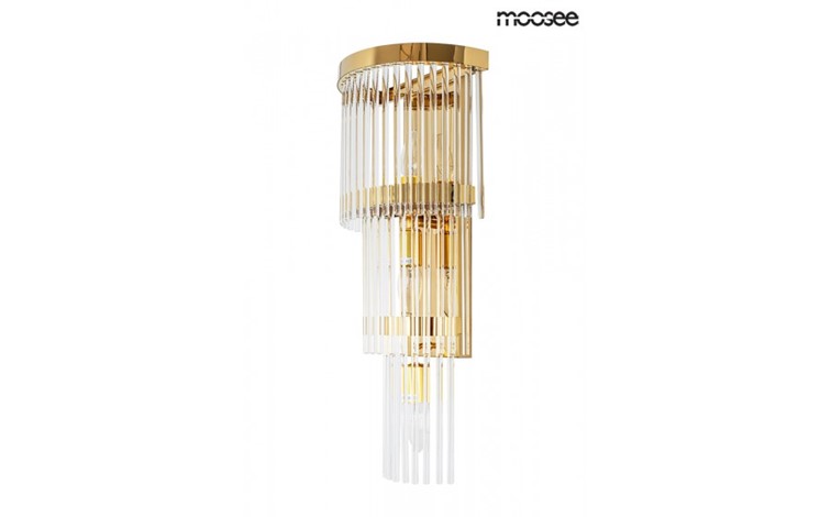 Lampa Ścienna ESTRO Złoty/Transparentny