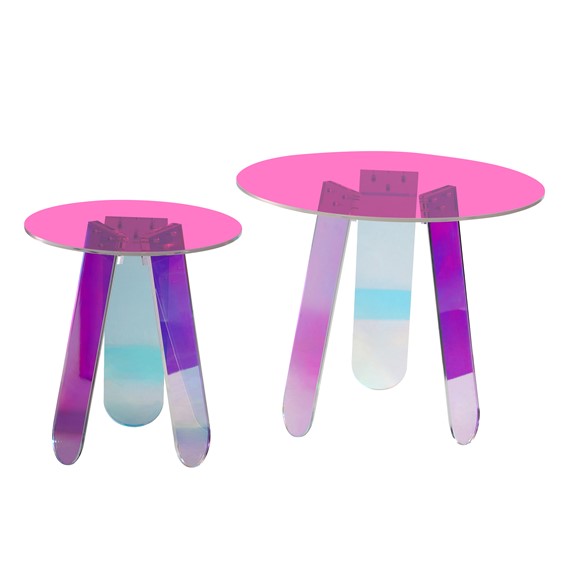 Stolik MODIG M75-40 fi40 Wielokolorowy/Transparentny