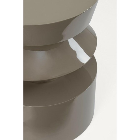 Stolik Kawowy OTILIA CONTOUR Fi39,5cm Brązowy