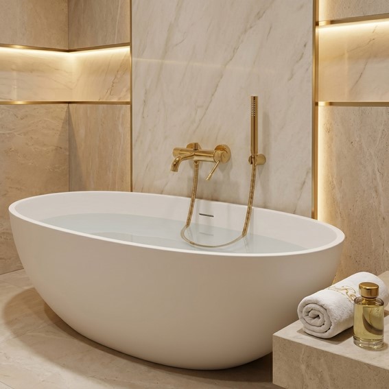 Bateria Wannowa VENTI Złoty