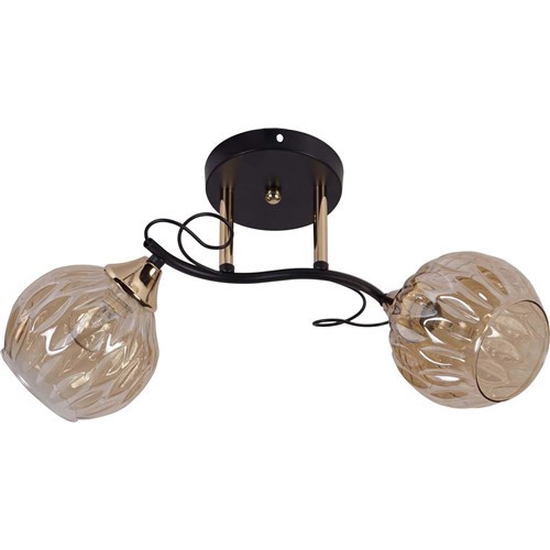 Żyrandol PROWANSO 2 Czarny/Złoty