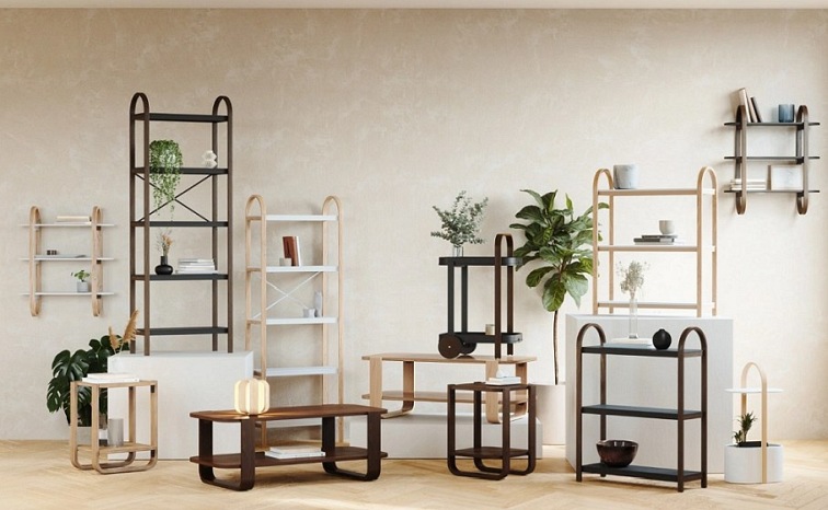 Półka Pięciopozimowa BELLWOOD Czarny Orzech