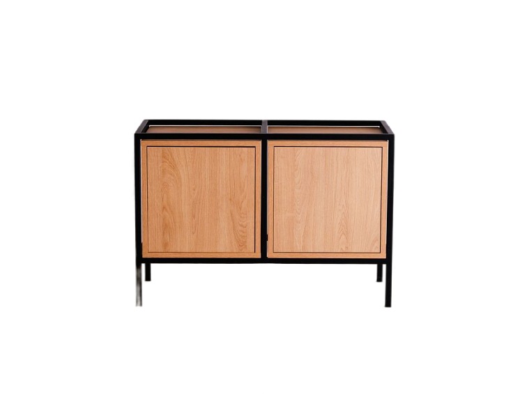 Regał Skap 2R1 Door x2 40x88x60 Dąb/Czarny