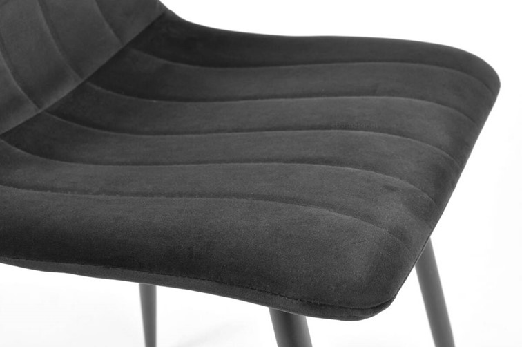 Krzesło SOFIA Welur Czarny/Czarny