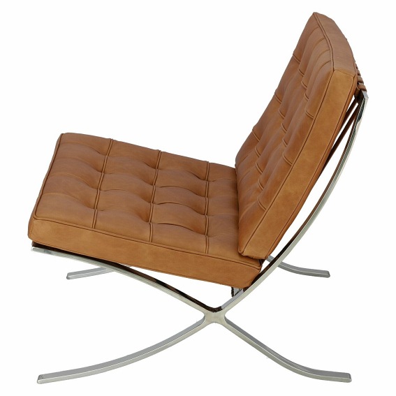 Fotel BA1 brązowy jasny vintage