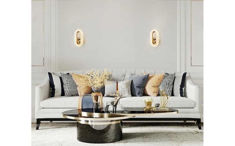 Lampa Ścienna JEWEL Złoty/Transparentny