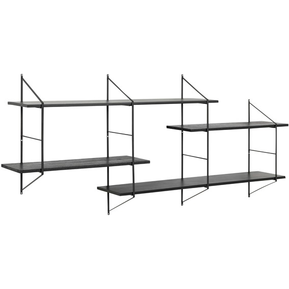 Półka BELFAST 2 Popielaty Czarny