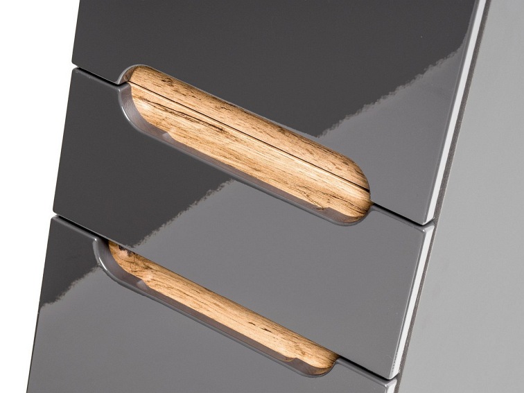 Szafka Wysoka 2D 1S Bali Grafit 800 33x35x187 Czarny