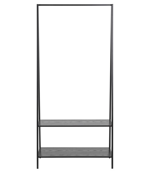 Wieszak na Ubrania SEAFORD z Półką Czarny