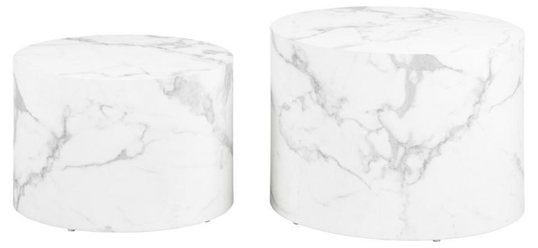 Zestaw 2 Stolików DICE Biały