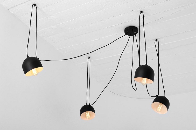 Lampa wisząca POPO 4 – czarny