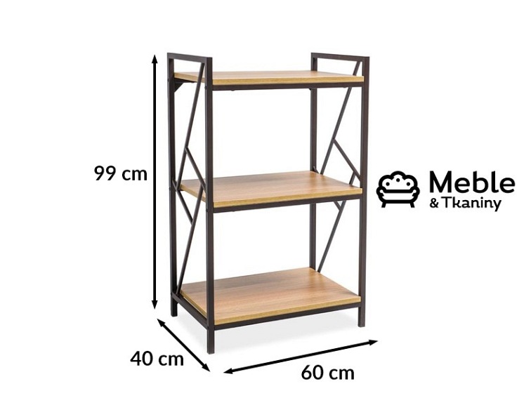 Regał TABLO R3 Dąb/Ciemny Brąz
