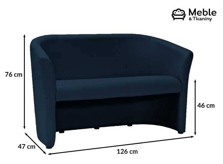 Sofa TM-2 Granatowy