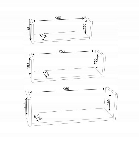 Półki U NEW Sonoma Jasna