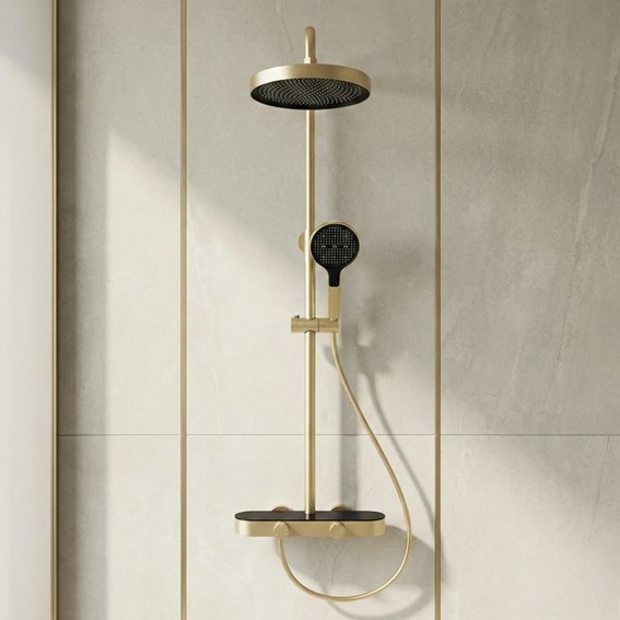 Zestaw Natryskowy CREO Złoty szczotkowany