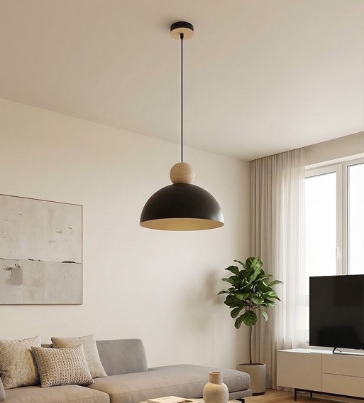 Lampa Wisząca KAKI 1M Czarny