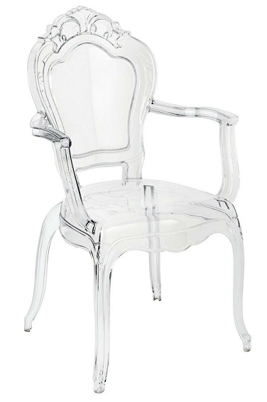 Krzesło King Arm 54xx57x97 Transparentny/Poliwęglan