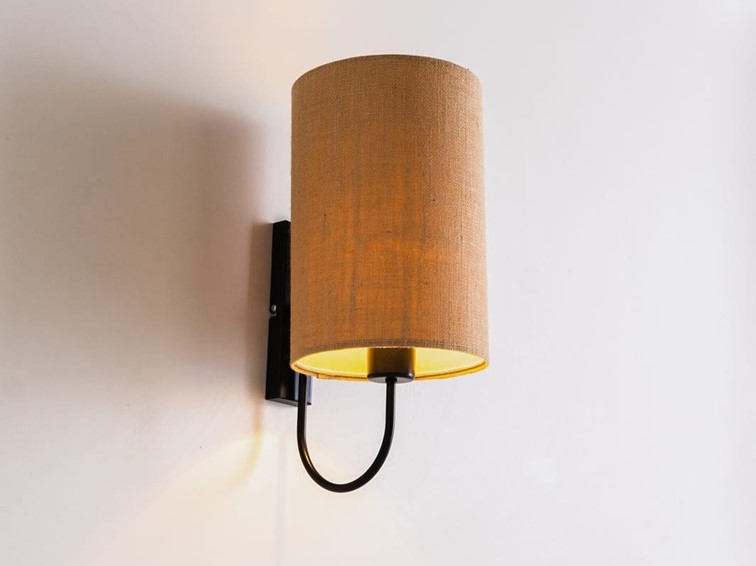 Kinkiet MASALA JUTE WALL Czarny/Beżowy