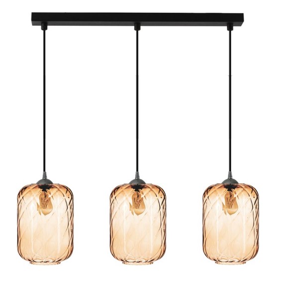 Listwa Wisząca ELIANNA 3 Czarny/Brązowy