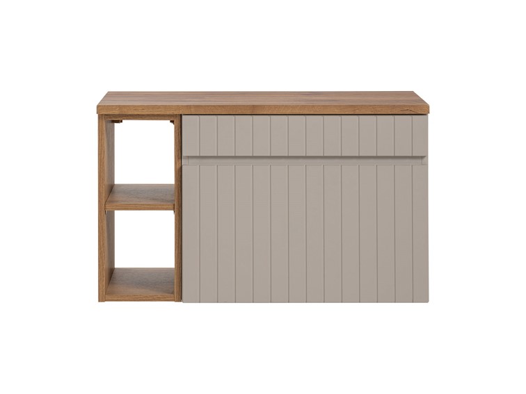 Zestaw ICC B 81-01 80cm (Szafka + Regał + Blat) Kaszmirowy/Dąb