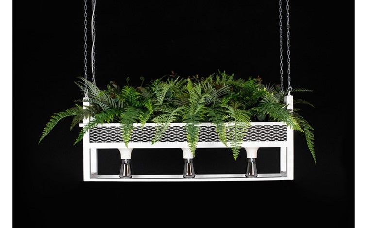 Lampa Wisząca/Kwietnik SEMIRA 100 INDUSTRIAL Biały/Zielony