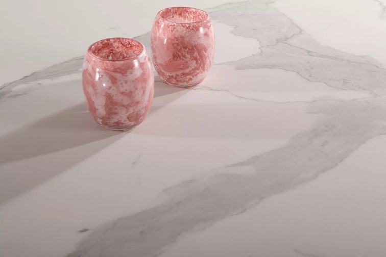 Stół Rozkładany PETERSON Ceramic (160-240)x90cm Biały Mat/Czarny Mat