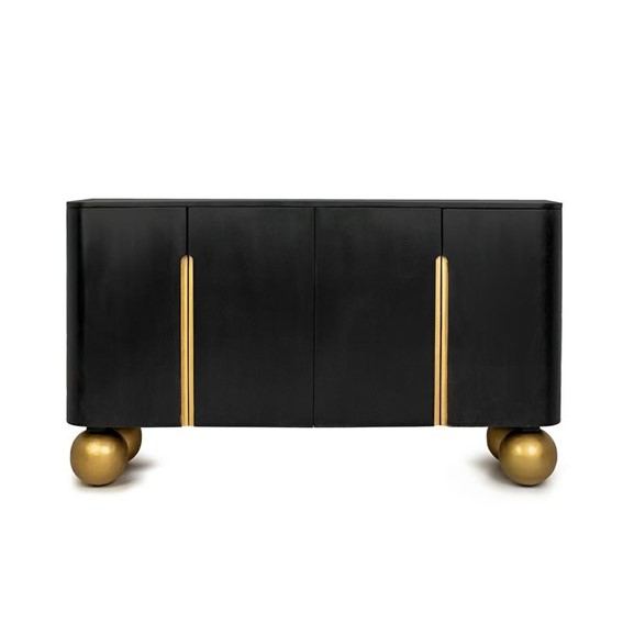 Komoda ORGANIC Czarny/Złoty