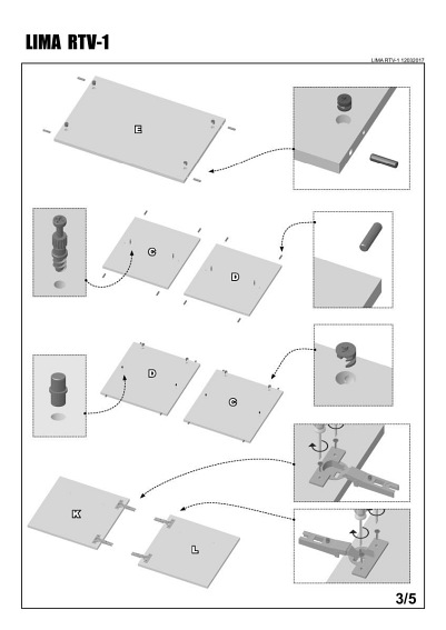 Szafka RTV LIMA RTV1 Dąb Sonoma/Biały