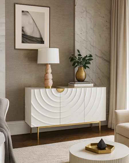 Komoda STILIG ST321 Biały/Złoty