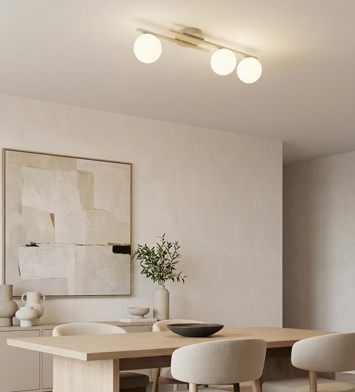 Lampa Sufitowa KAIRO 3 Beżowy/Biały