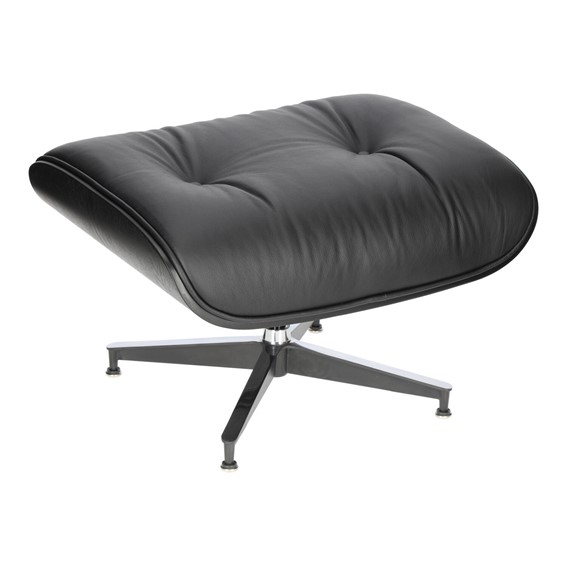 Fotel VIP z Podnóżkiem Czarny