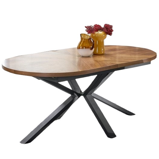 Stół Rozkładany JASON (180-300)x100 Orzechowy/Czarny