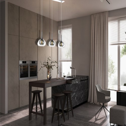 Lampa Wisząca ASTON 3L Chromowany