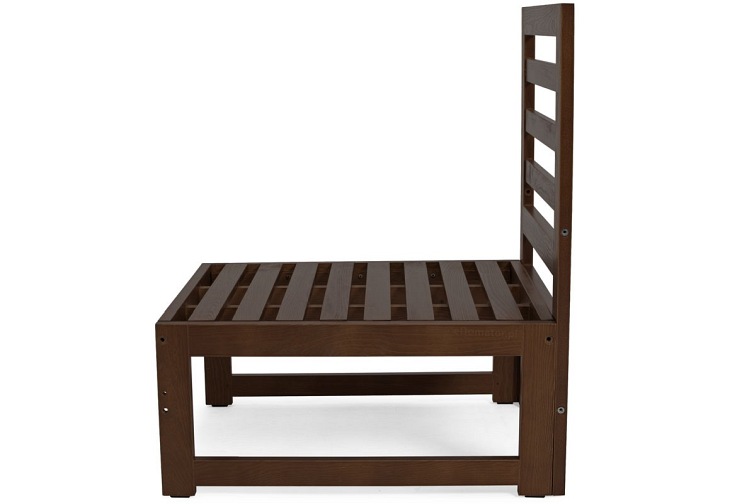 Kanapa Ogrodowa Narożna Malta 5-Osobowa Ciemny Brązowy/Szary