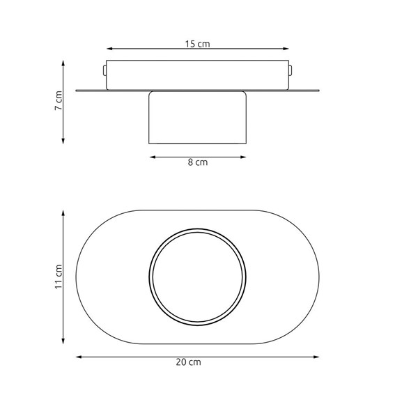 Lampa Sufitowa DIAZ 1 Czarny