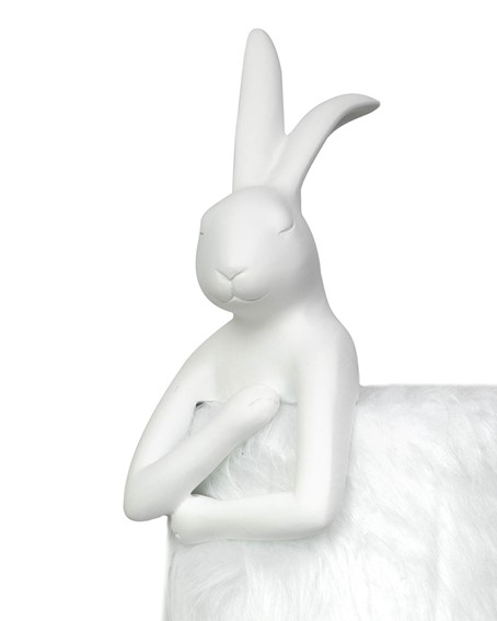 Lampa Stołowa RABBIT FUR 50 cm Biały/Srebrny
