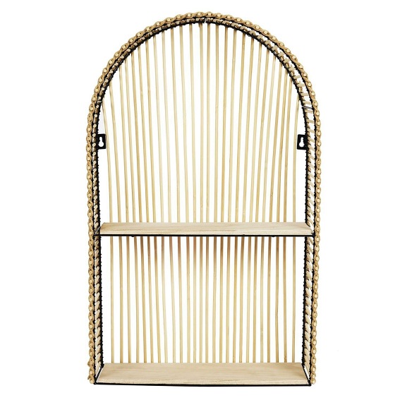 Półka BALI BOHO Wisząca 61x37x12 Naturalny/Czarny