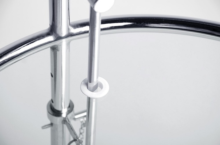 Stolik GREY chromowany - metal, szkło