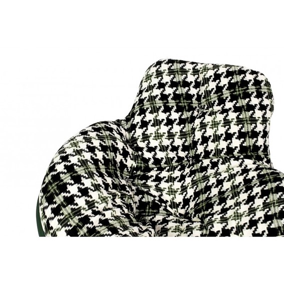 Fotel Bujany FATTY Zielona Pepitka