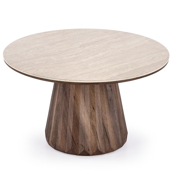 Ława DIAVOLA fi80 Trawertyn/Orzechowy