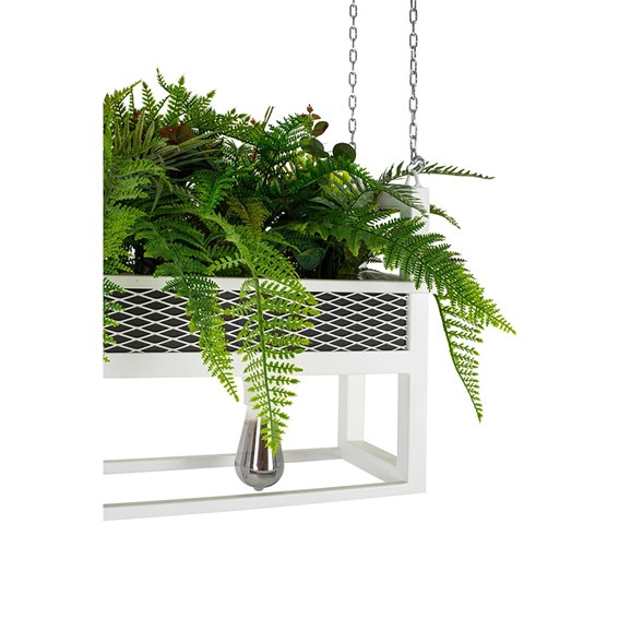 Lampa Wisząca/Kwietnik SEMIRA 180 INDUSTRIAL Biały/Zielony