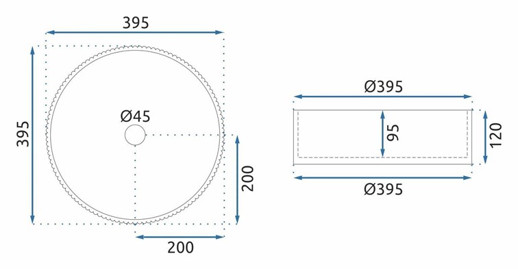 Umywalka Nablatowa INGRID Czarny