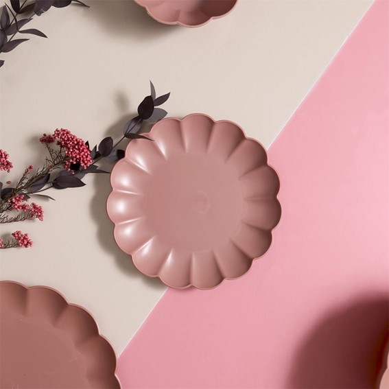 Talerz Deserowy IRIS 20,5cm Różowy