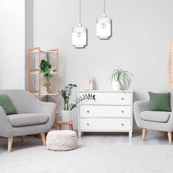 Lampa Wisząca VALENTINA 1B Biały