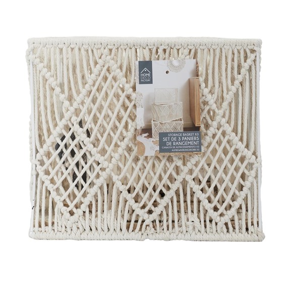 Zestaw 3 Koszy BOHO