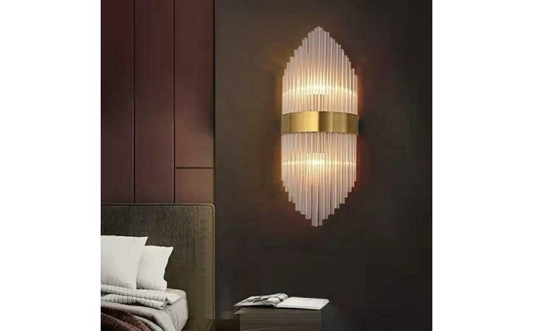 Lampa Ścienna FLORENS S Złoty/Transparentny