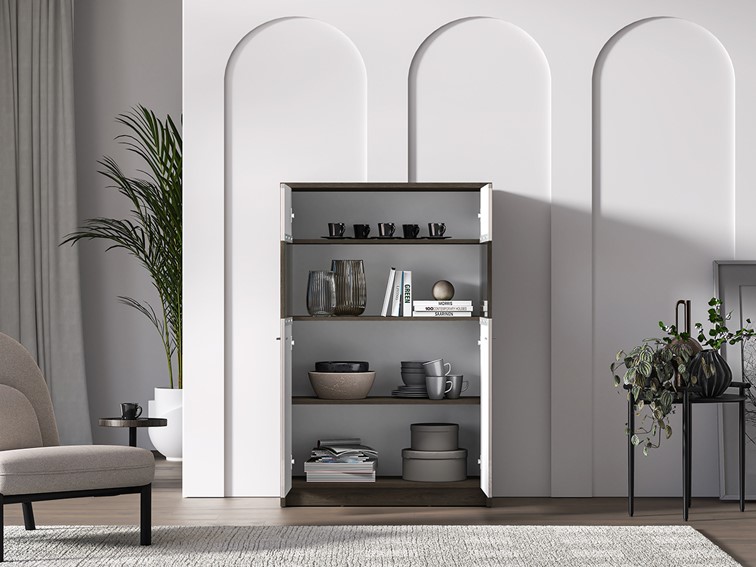 Witryna AVANTE 03 Cashmere/Czarny