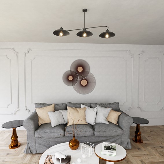 Żyrandol FOSTER 3 Czarny